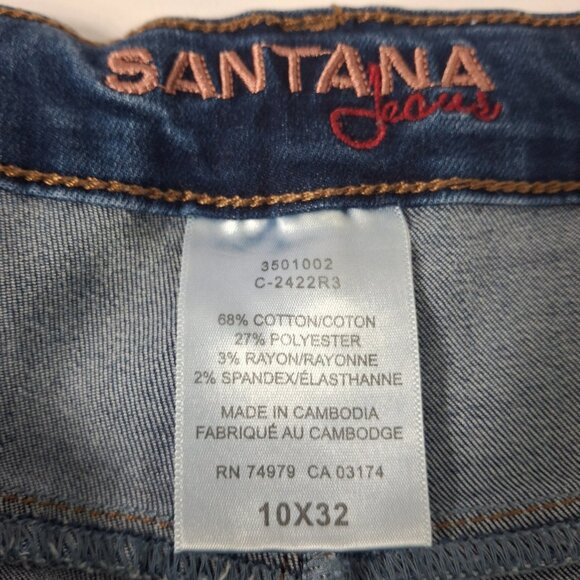 Vintage Womens Santana Mid Rise Straight Leg Jeans Size 10 Dark Blue Wash - Picture 13 of 15